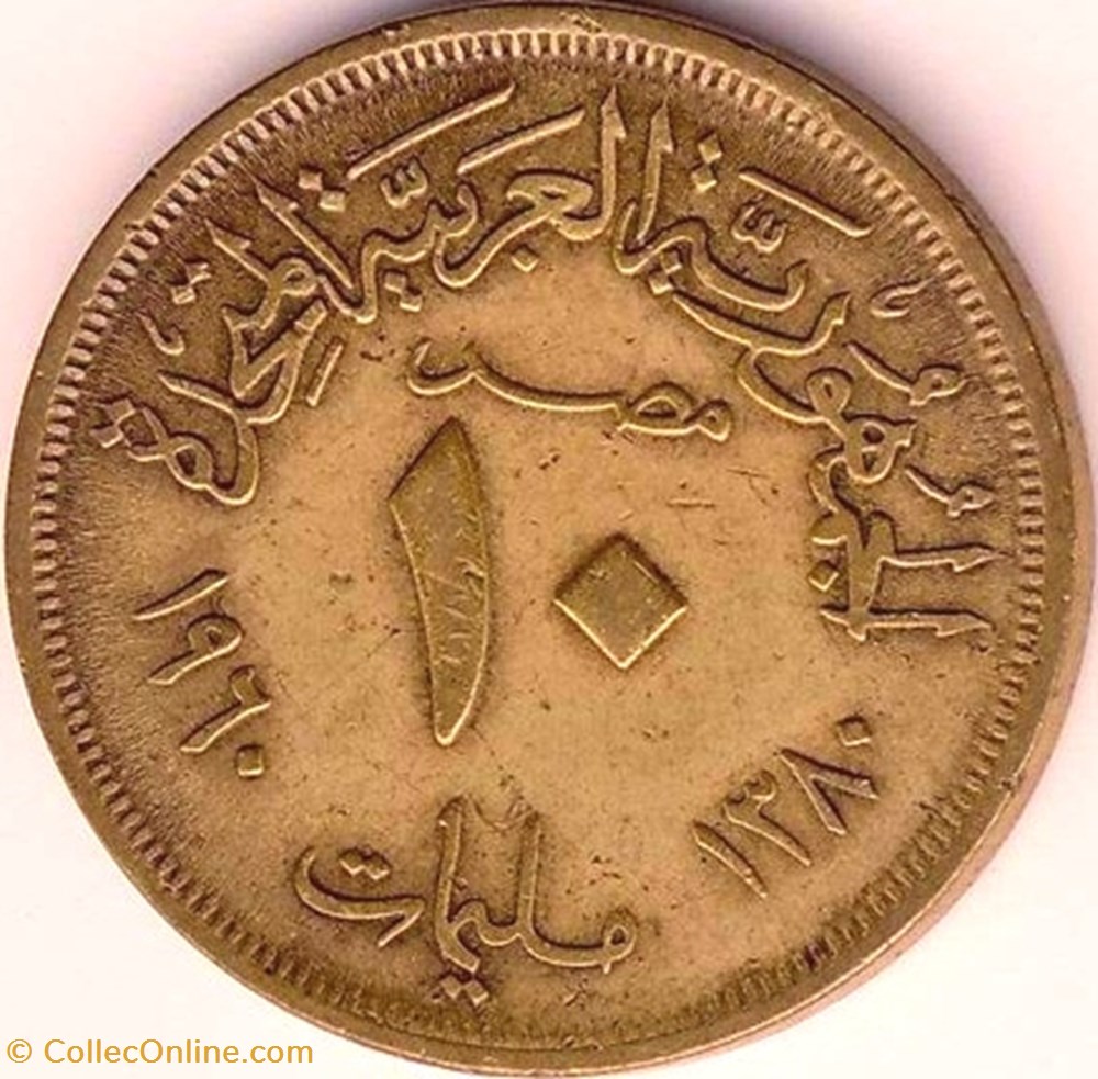coins world egypt 10 milliemes