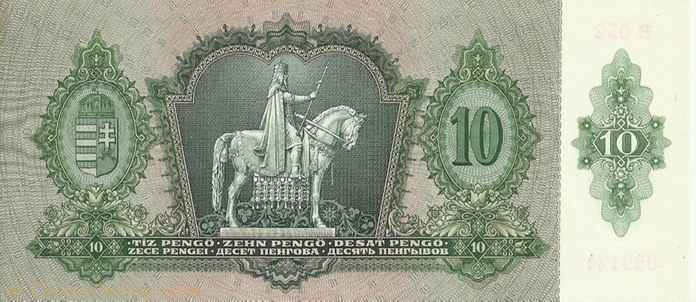 10 Pengő banknote europe hungary 10 pengo
