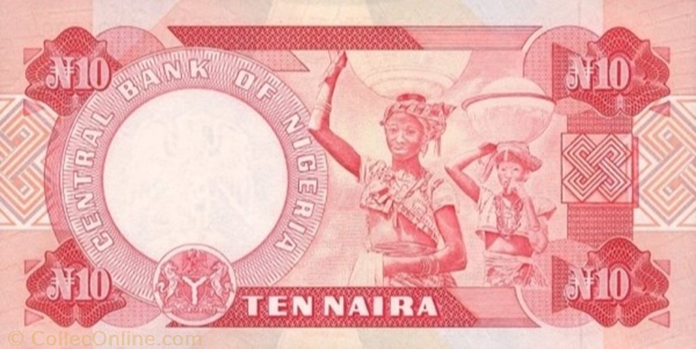 banknote africa nigerium 10 naira