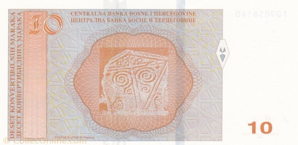 banknote europe bosnium and herzegovina 10 convertible maraka