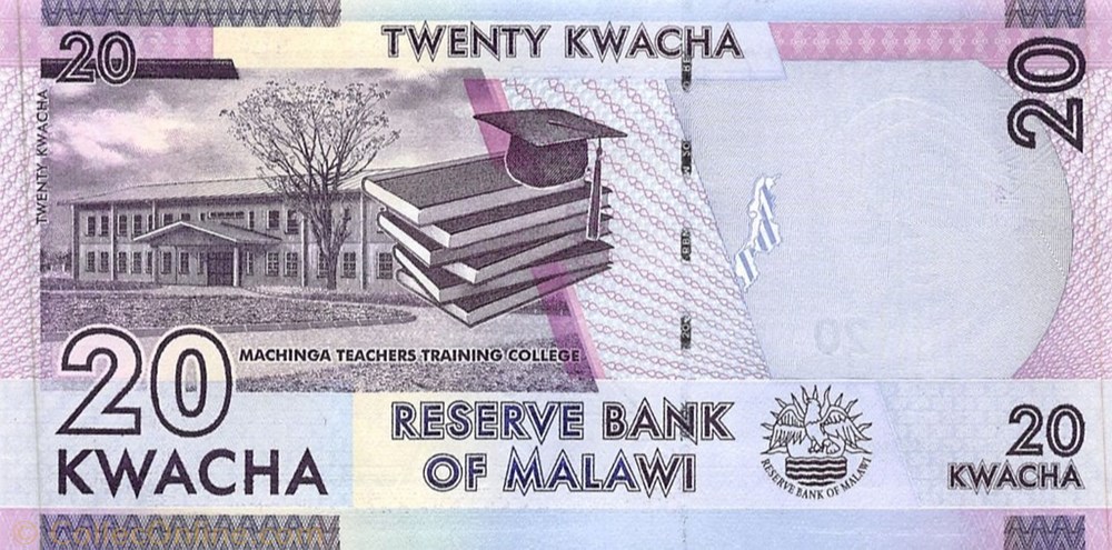 banknote africa malawi 20 kwacha