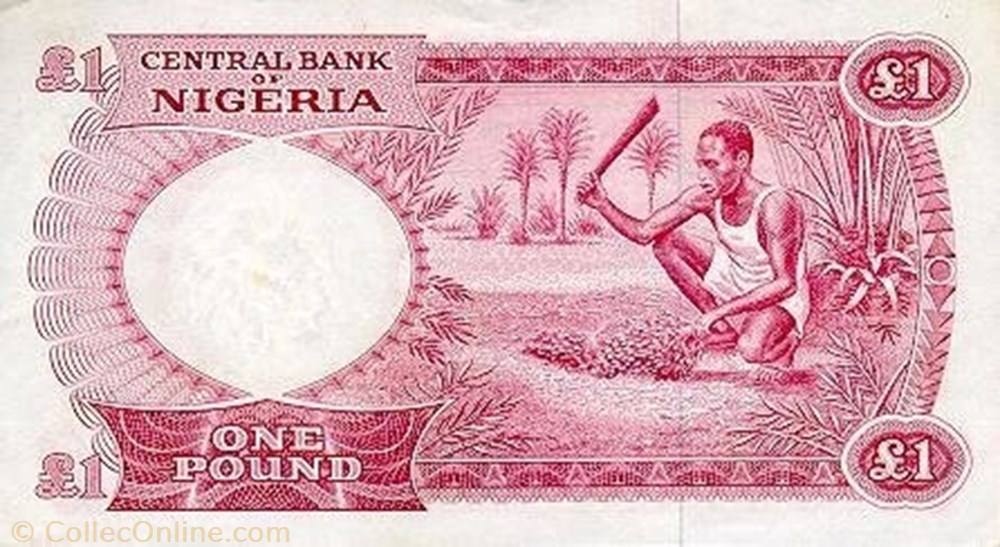 banknote africa nigerium 1 pound