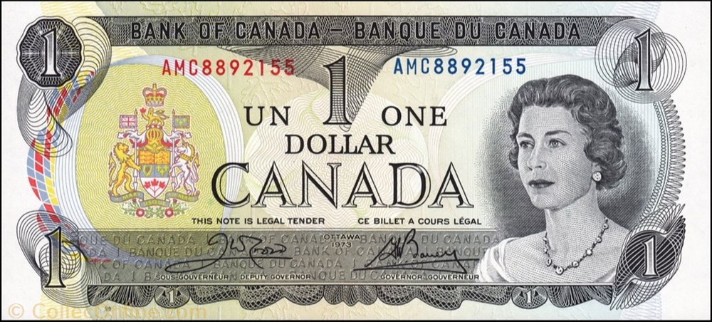 banknote north america canadum 1 dollar
