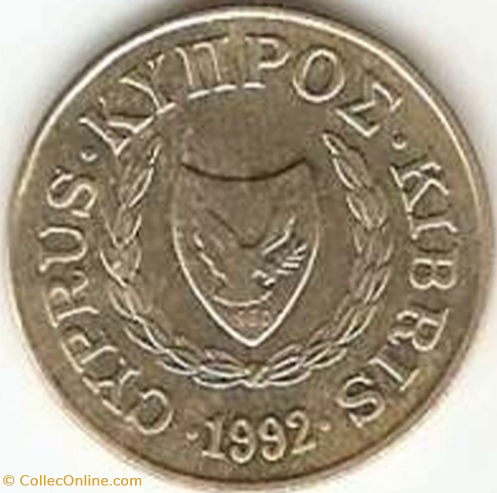 2 Cents (plain dove in arms - large year) coin world chypre 2 cents plain dove in arms large year