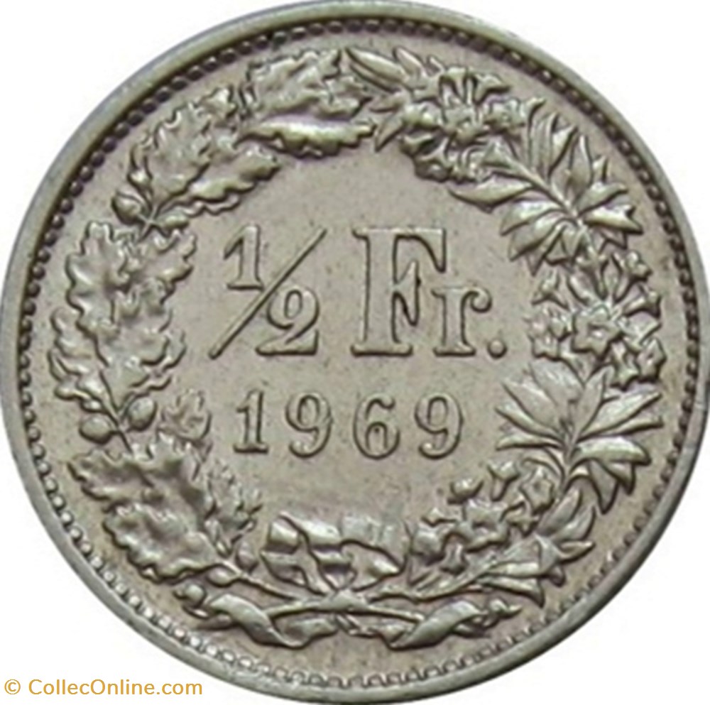 ½ Franc coin world switzerland franc