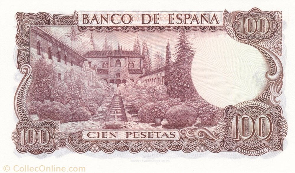 banknote europe spain 100 pesetas