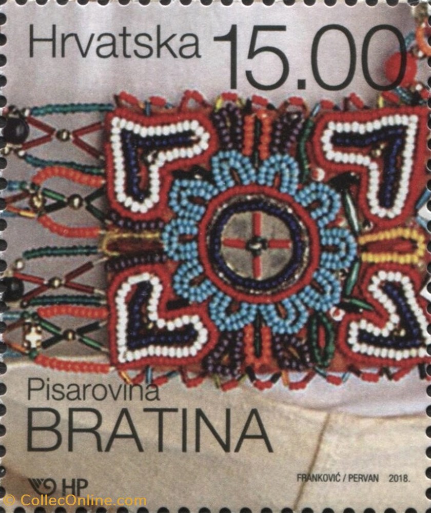 stamp europe croatium traditional folk costumes