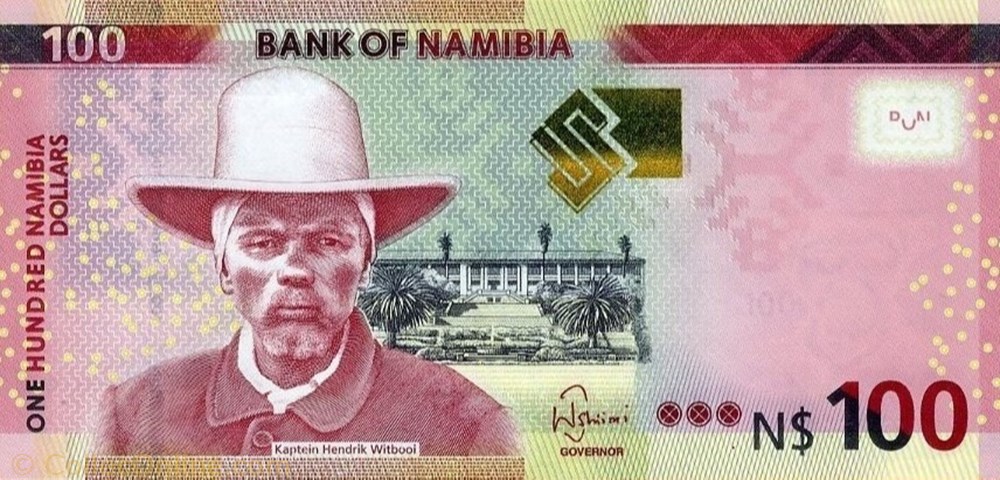 banknote africa namibium 100 namibia dollars