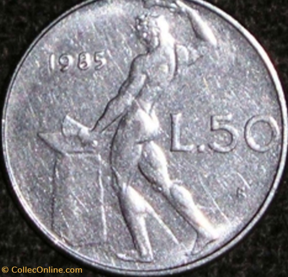 50 Lire (Vulcano - Large) coin world italium 50 lire vulcano large