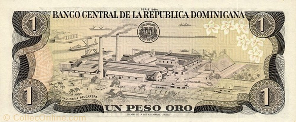 banknote north america dominican republic 1 peso oro
