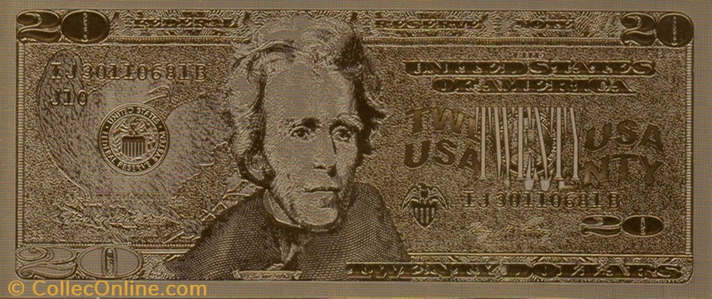 20 Golden Dollar banknote token united state 20 golden dollar