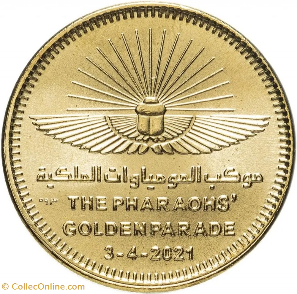 50 Piasters (Pharaohs Golden Parade 2021) coins world egypt 50 piasters pharaohs golden parade 2021