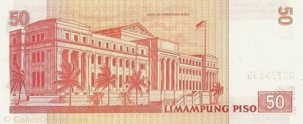 50 Piso banknote asium philippine 50 piso
