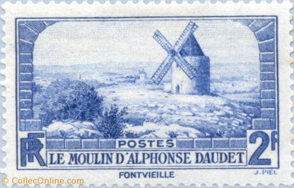 stamp europe france the mill of alphonse daudet fontvieille