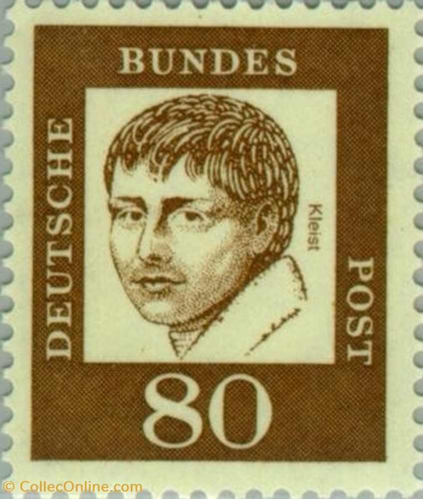Heinrich von Kleist (1777-1811), poet stamp europe germany heinrich von kleist 1777 1811 poet