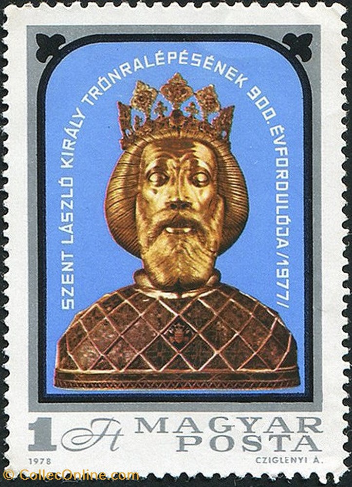 King St. László I stamp europe hungary king st laszlo i