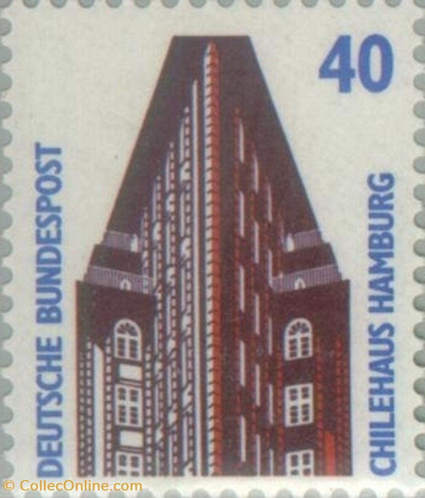 stamp europe germany chile house hamburg