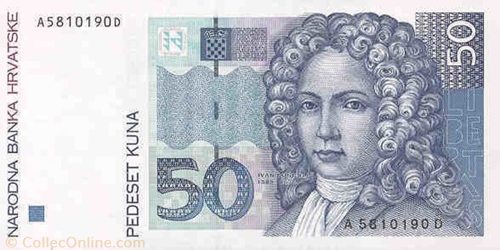 banknote europe croatium 50 kuna