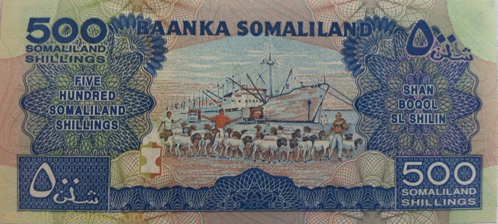 banknote africa 500 somaliland shillings