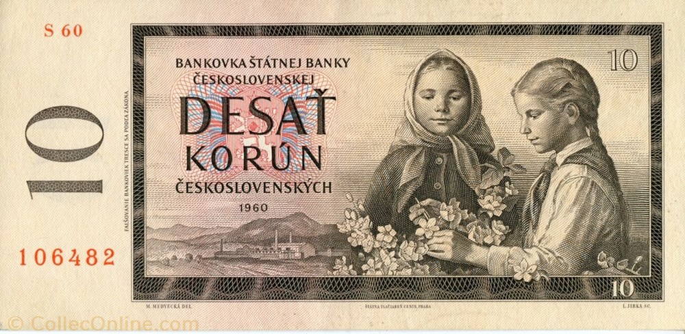10 Korun banknote europe czechoslovakium 10 korun