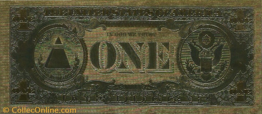 1 Golden Dollar banknote token united state 1 golden dollar
