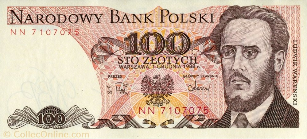 100 Złotych banknote europe poland 100 z otych