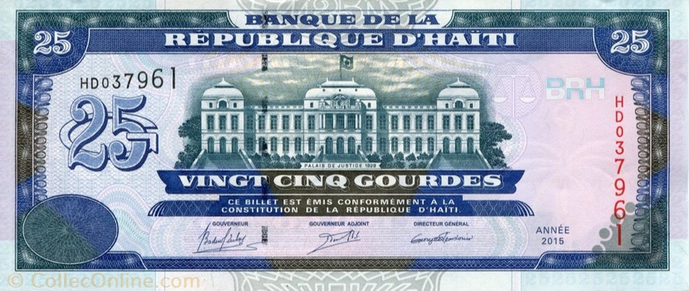 banknote north america haiti 25 gourdes