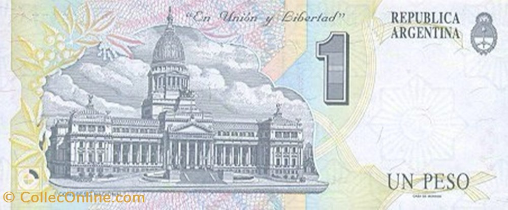banknote south america argentina 1 peso convertible