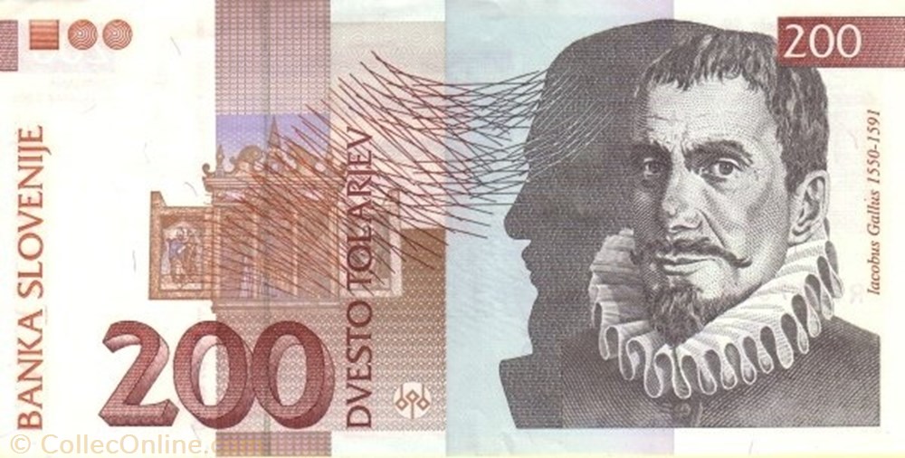 200 Tolarjev banknote europe slovenium 200 tolarjev