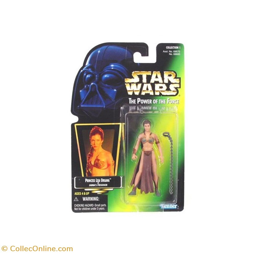 figurine cinema star wars potf2 green princess leia organa slave