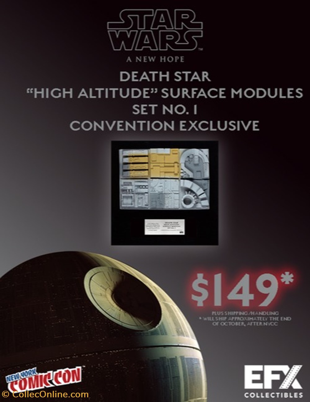 Star Wars EFX Death Star Surface Modules figurine cinema star wars efx death star surface modules