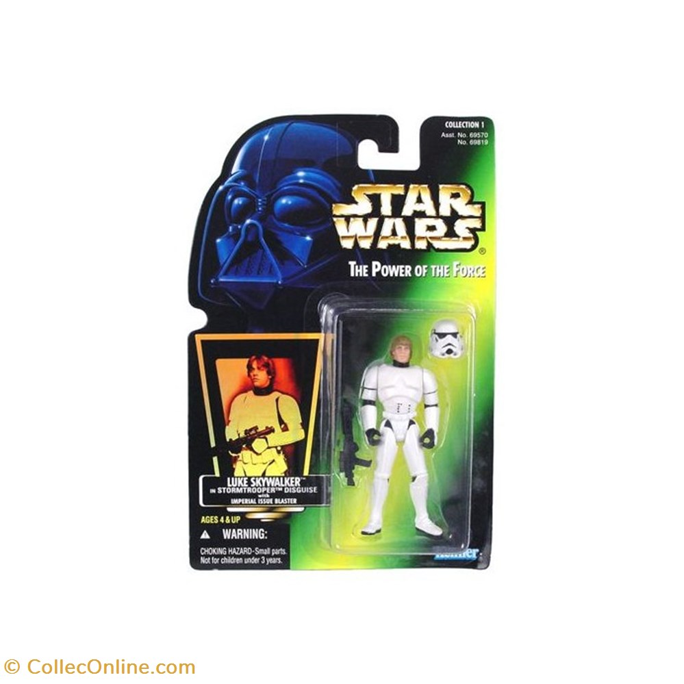 figurine cinema star wars potf2 green luke skywalker stormtrooper