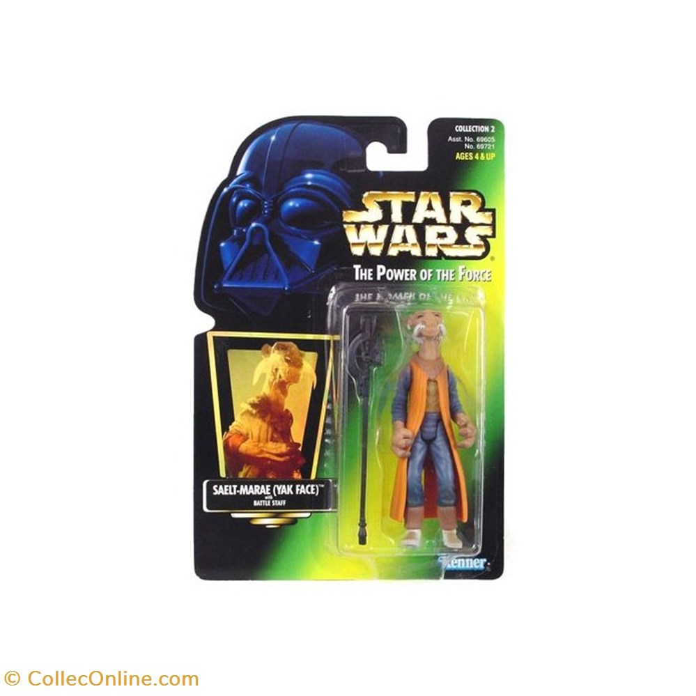 figurine cinema star wars potf2 green yak face
