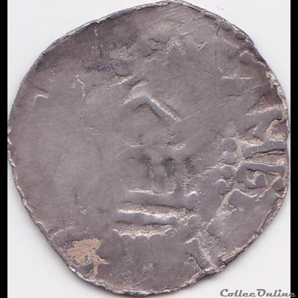 monnaie france feodale denier type variante inedite