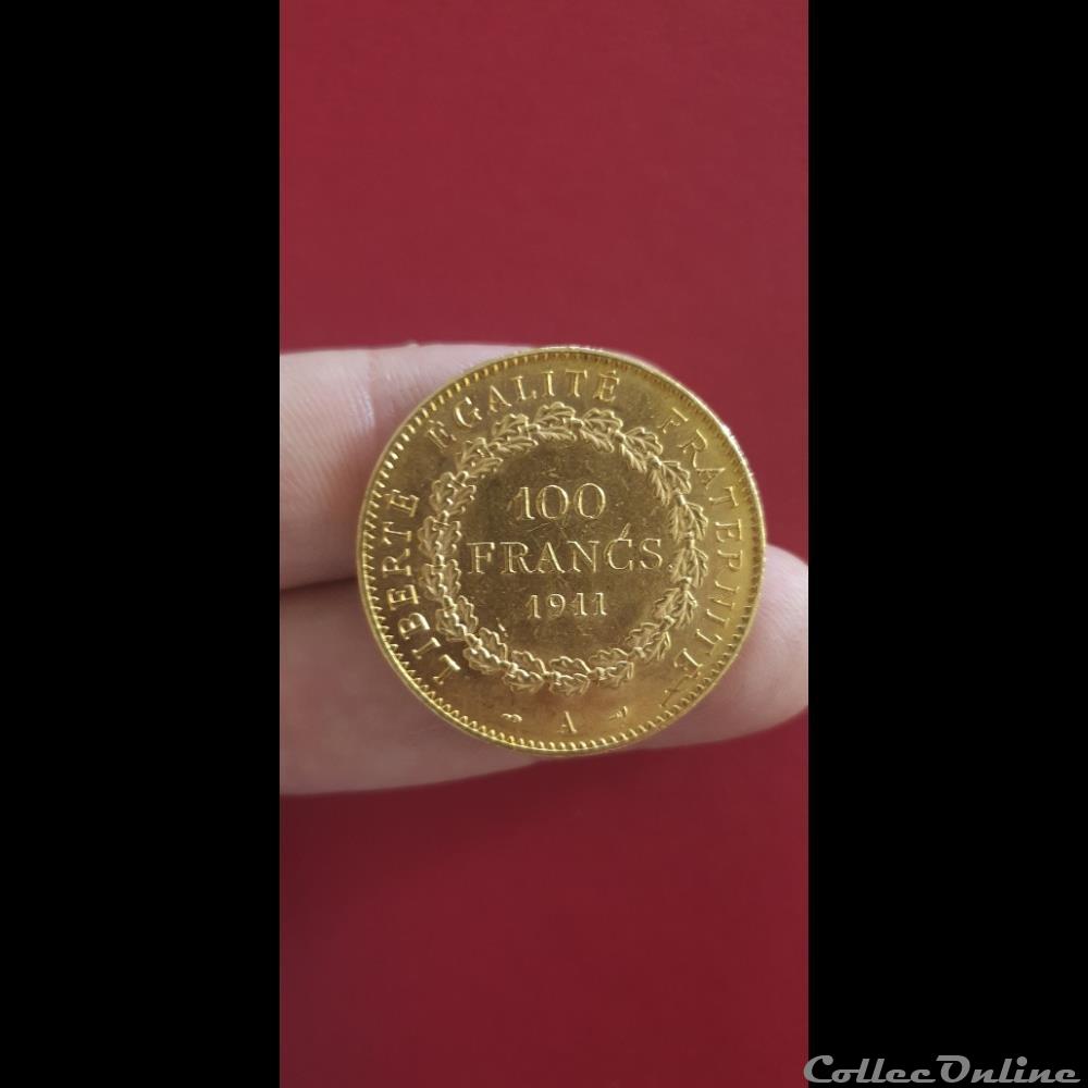 100 francs Genie 1911 A monnaie france moderne 100 francs genie 1911 a