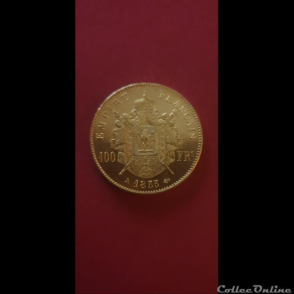 100 francs Napoléon 1855 A monnaie france moderne 100 francs napoleon 1855 a