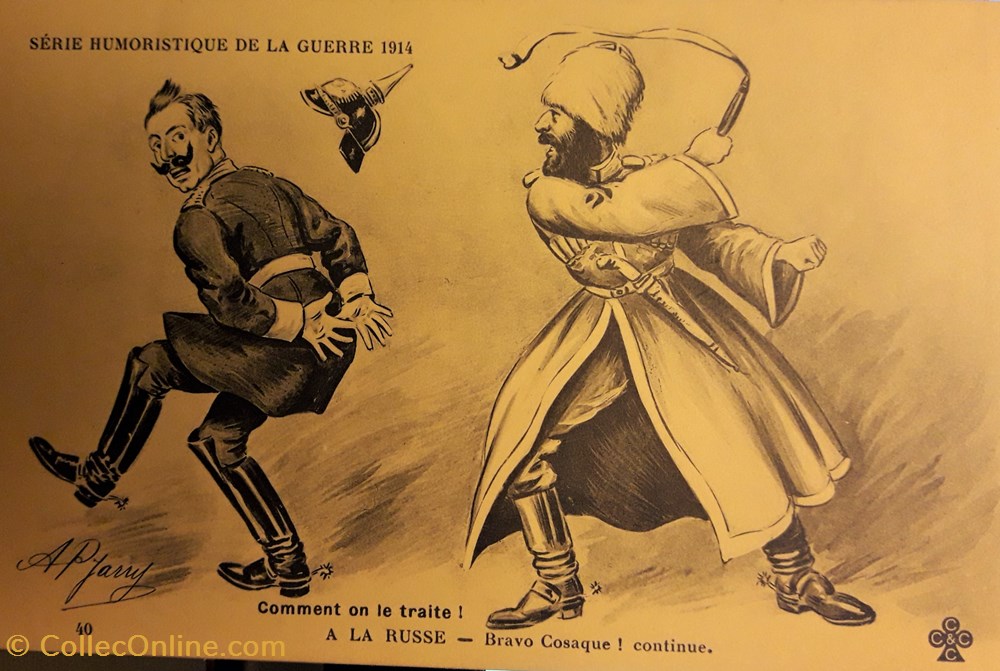 postale france carte humoristique de la guerre de 1914 n 40 comment on le traite
