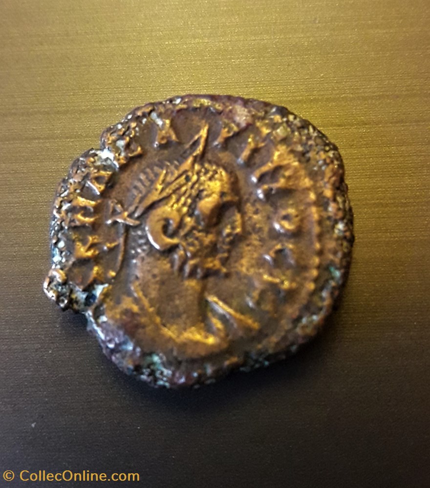 CARIN Tétradrachme - Avers : AKMAKA PINOCK - Revers : LA monnaie antique jc ap romaine republicaine imperiale carin tetradrachme avers akmaka pinock revers la