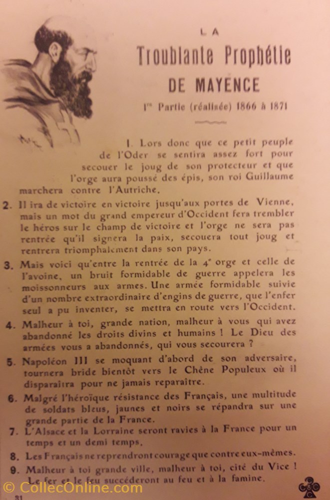 postale france carte humoristique de la guerre de 1914 n 31 la troublante prophetie de mayence p1