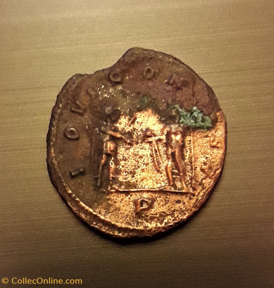 Aurelien aurelianus - Avers : IMP AVRELIANVS AVG - Revers : IOVI CON-SER// P monnaie antique jc ap romaine republicaine imperiale aurelien aurelianus avers imp avrelianvs avg revers iovi con ser p