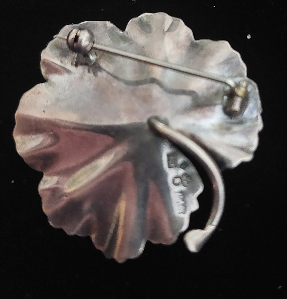 Silverbrosch, blad art antiquities silverbrosch blad