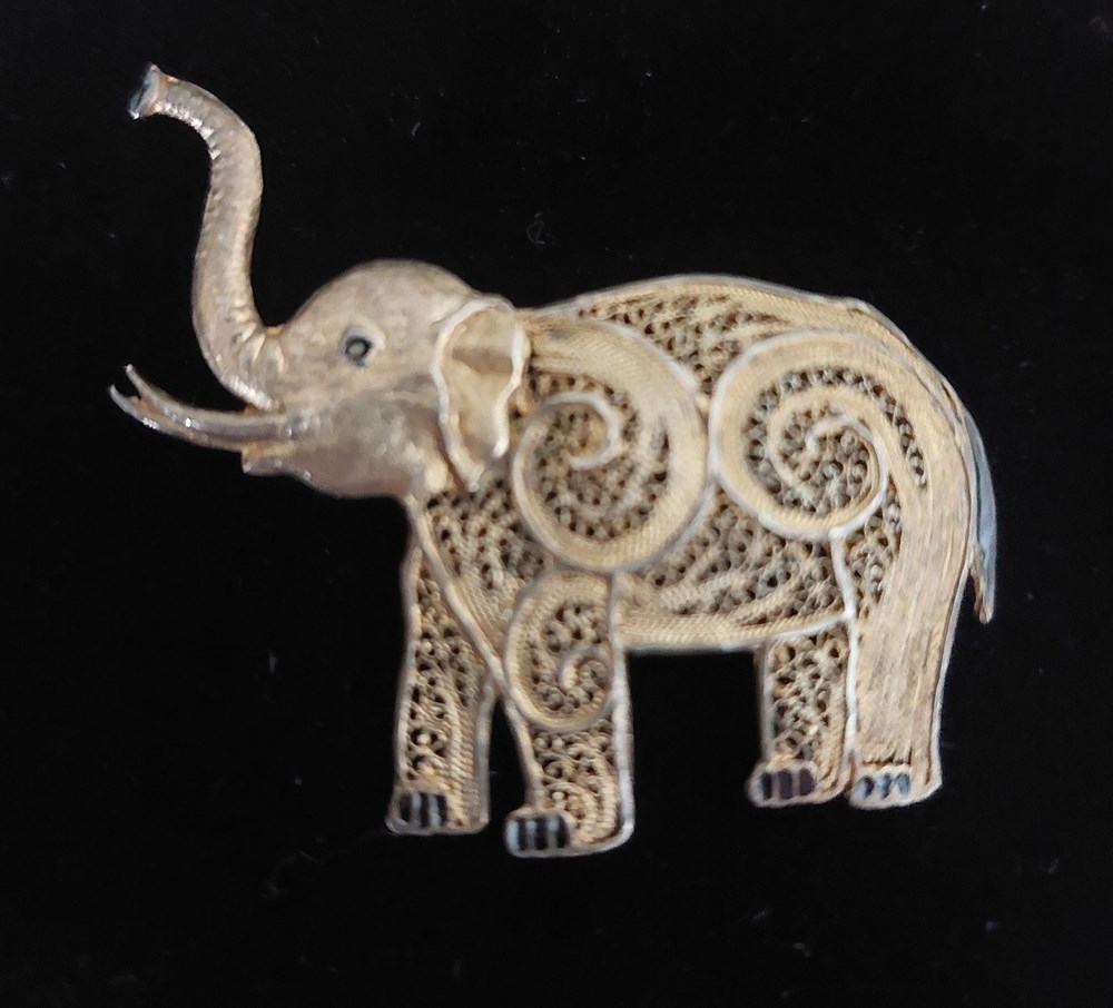Filigran brosch elefant silver art antiquities filigran brosch elefant silver
