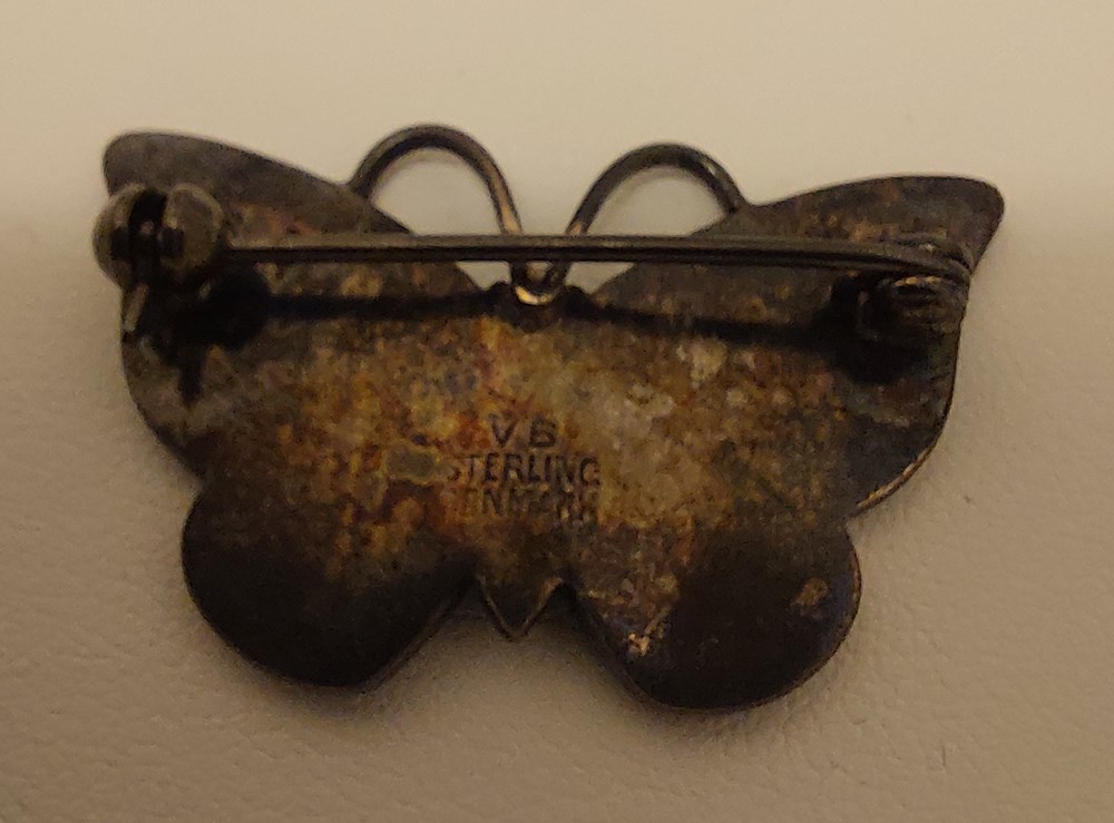 Fjärilsbrosch emalj art antiquities fjarilsbrosch emalj