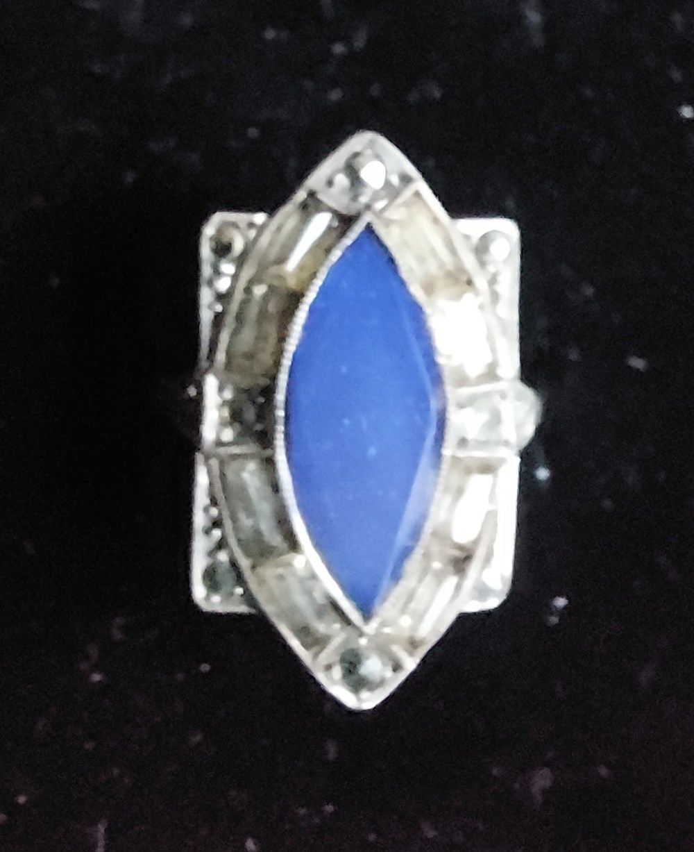 art antiquities ring paste och bla sten