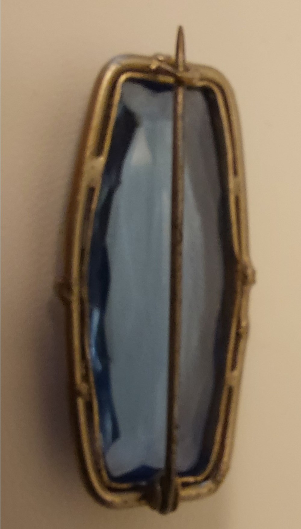 art antiquities brosch syntetisk akvamarin