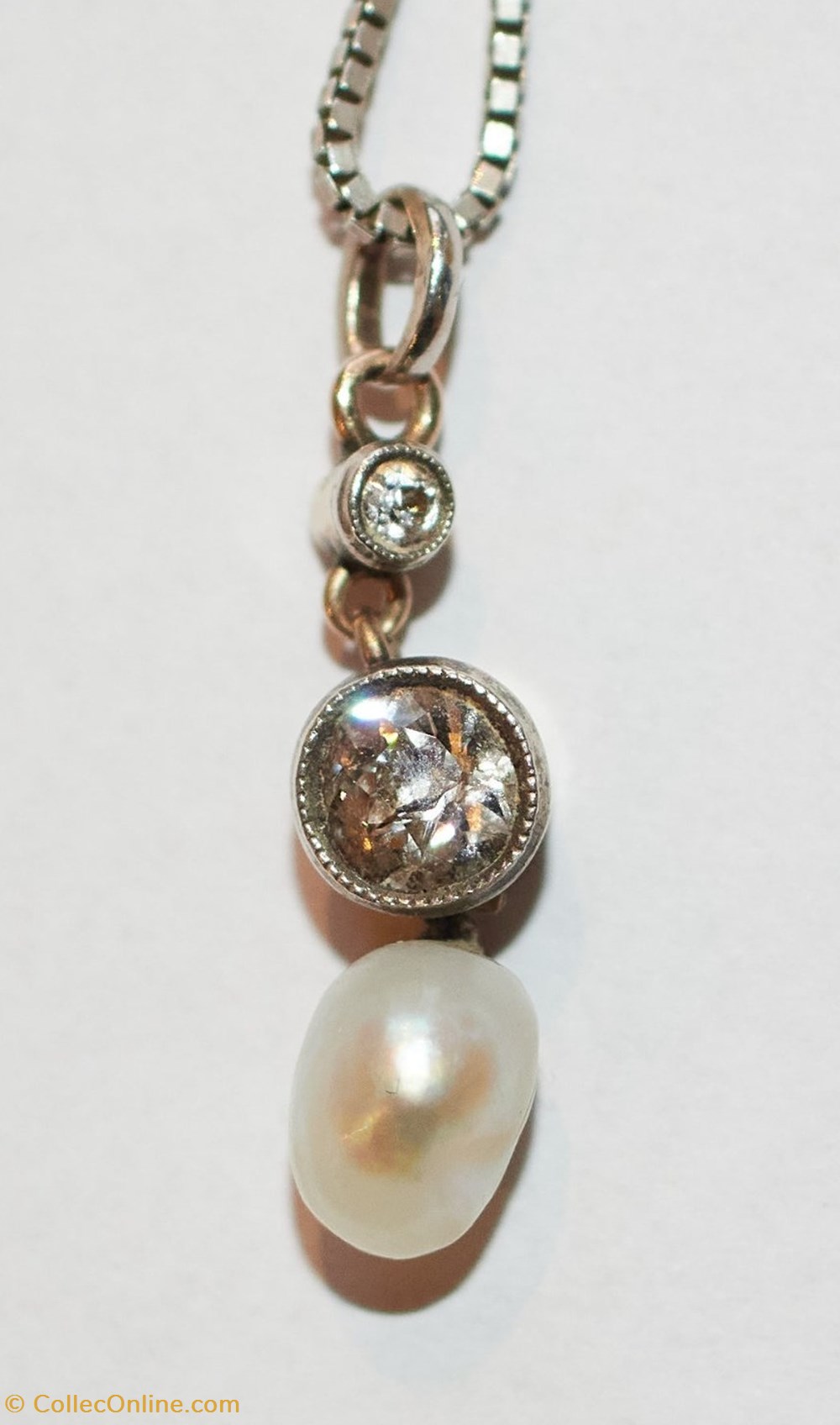 Diamanthänge med pärla art antiquities diamanthange med parla