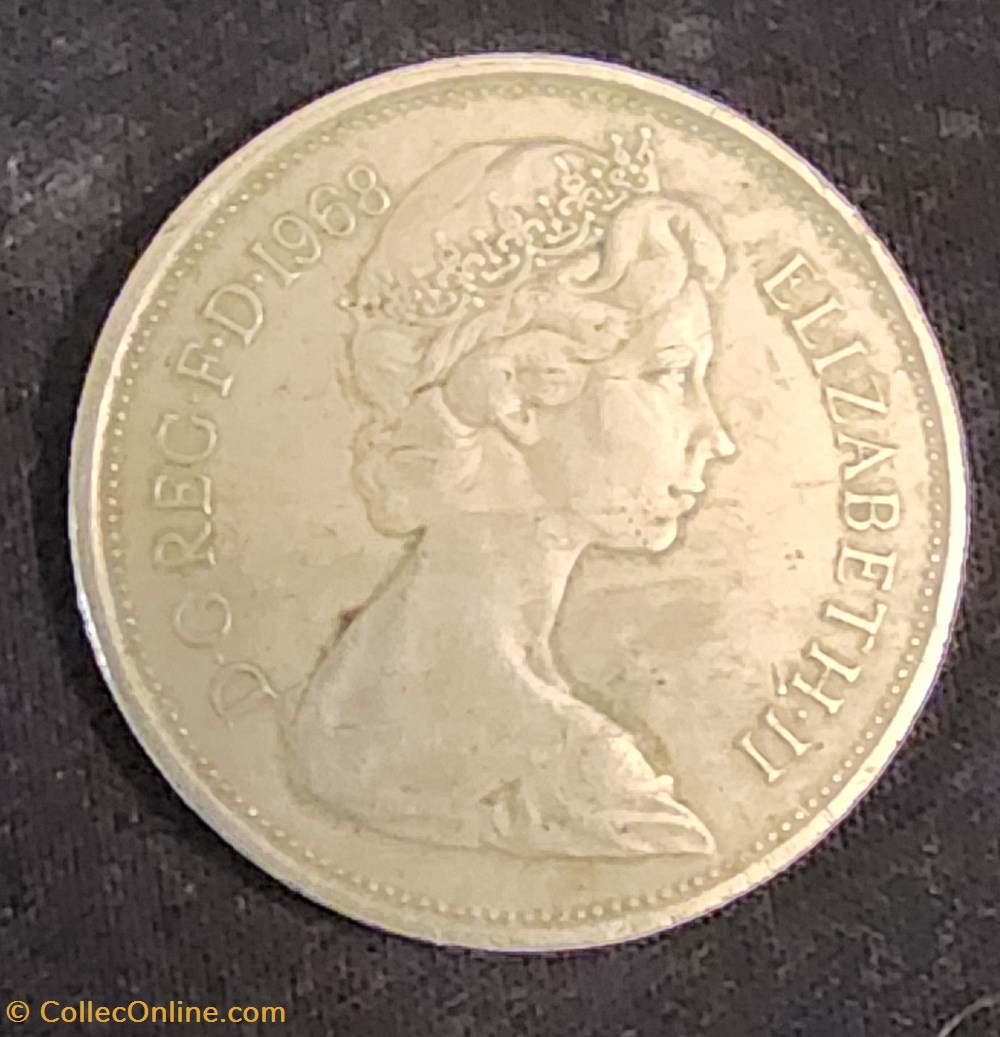1968 Elizabeth II 10P coins 1968 elizabeth ii 10p