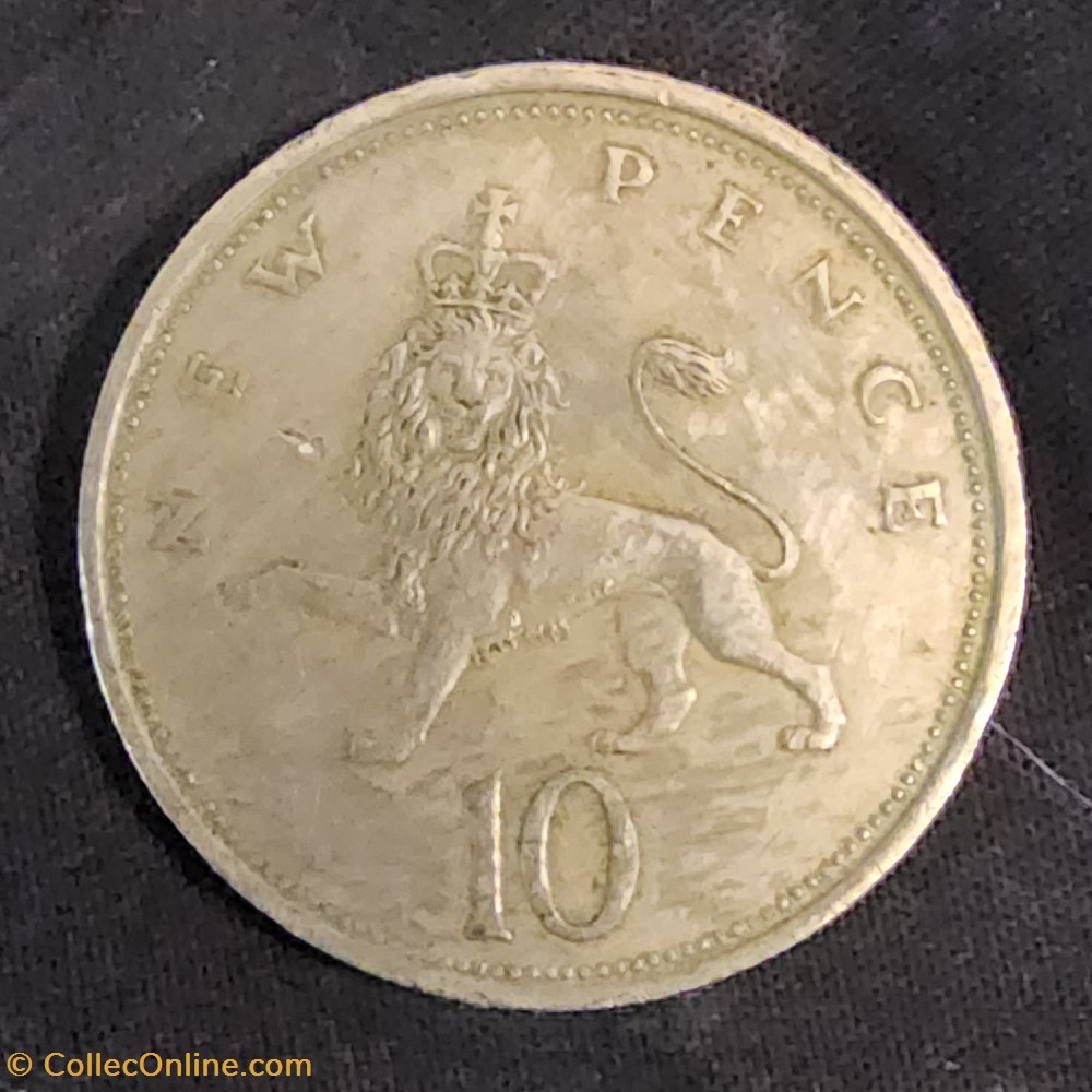 1968 Elizabeth II 10P coins 1968 elizabeth ii 10p