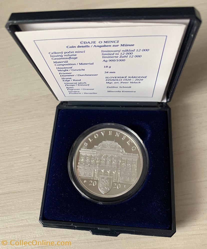 coin world slovakium slovenske narodne divadlo slovakia 2020 100th anniversary