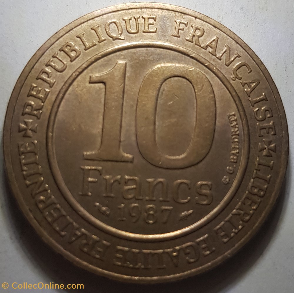 10 francs Millénaire capétien France 1987 monnaie moderne 10 francs millenaire capetien france 1987